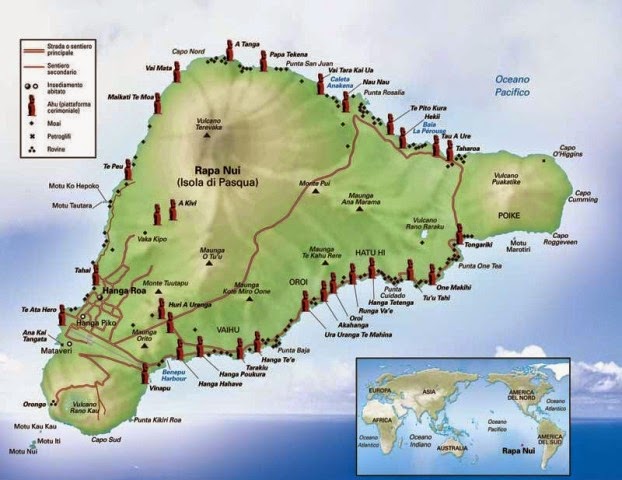 cile_isola_pasqua_map L'isola di Pasqua con il livello del mare 110 metri più in basso